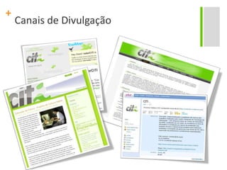 Canais de Divulgação