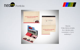 Portfolio Citroën (Mala direta enviada Aos clientes para comunicar o novo endereço) 