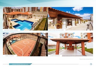 Barcelona Neoville. Pronto para você! 16
piscina adulto, infantil e solarium
quadra poliesportiva
salão de festas com espaço gourmet
quiosque/churrasqueira
Áreas de lazer prontas para uso.
 