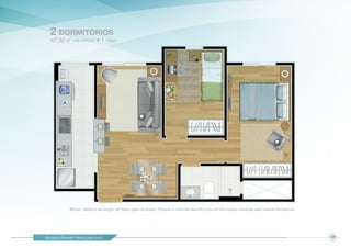 Barcelona Neoville. Pronto para você! 17
2 dormitórios
47,32 m2
privativos • 1 vaga
Móveis, objetos e decoração não fazem parte do projeto. Consulte o memorial descritivo e/ou um dos nossos corretores para maiores informações.
 