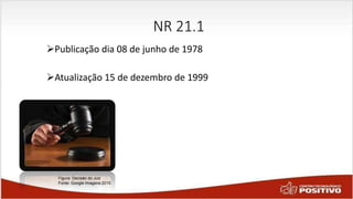 NR 21.1
Publicação dia 08 de junho de 1978
Atualização 15 de dezembro de 1999
Figura: Decisão do Juiz
Fonte: Google Imagens 2015
 
