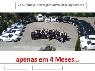 20 Automóveis entregues numa única organização apenas em 4 Meses… 