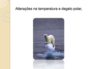 Alterações na temperatura e degelo polar, 
 