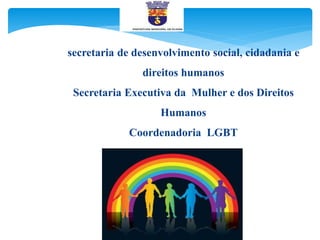 secretaria de desenvolvimento social, cidadania e 
direitos humanos 
Secretaria Executiva da Mulher e dos Direitos 
Humanos 
Coordenadoria LGBT 
 