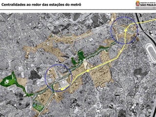 Centralidades ao redor das estações do metrô 