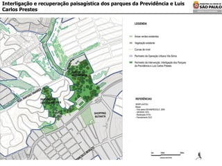 Interligação e recuperação paisagística dos parques da Previdência e Luis Carlos Prestes  