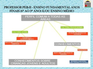 PROFESSOR PEB-II - ENSINO FUNDAMENTAL ANOS
FINAIS (6º AO 9º ANO) E/OU ENSINO MÉDIO

 