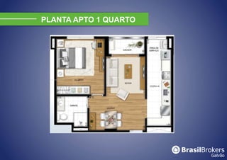 PLANTA APTO 1 QUARTO
 