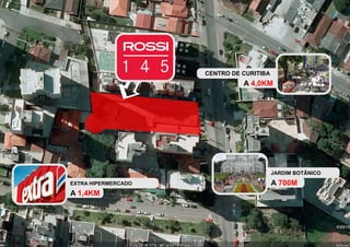 [
                     CENTRO DE CURITIBA
                               A 4,0KM




                                          JARDIM BOTÂNICO
EXTRA HIPERMERCADO                        A 700M
A 1,4KM
 