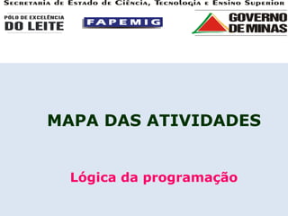 MAPA DAS ATIVIDADES Lógica da programação 