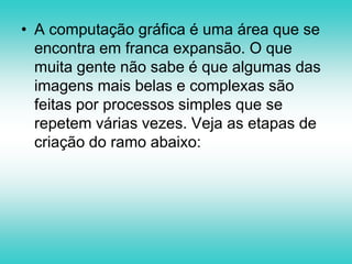 Ensino MédioOs conteúdos a serem abordados:Função;Progressão Aritmética ou GeométricaTriângulo de Pascal 