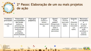 2º Passo: Elaboração de um ou mais projetos
de ação
 