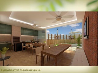 Espaço Gourmet com churrasqueira
 