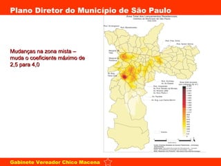 Mudanças na zona mista – muda o coeficiente máximo de 2,5 para 4,0 