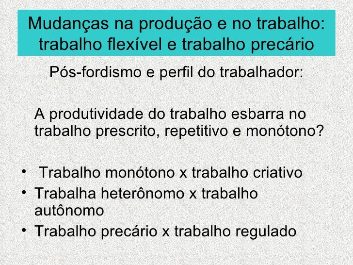 Trabalho criativo sociologia