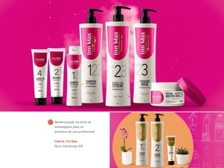 Cliente: Inn Max
Novo Hamburgo-RS
Modernização da linha de
embalagens para os
produtos de uso profissional
 