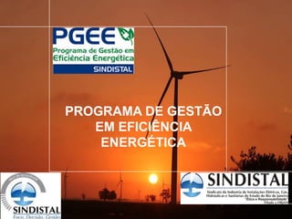 PROGRAMA DE GESTÃO
EM EFICIÊNCIA
ENERGÉTICA
 