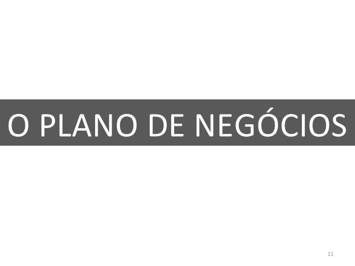 Apresentacao plano de negocios