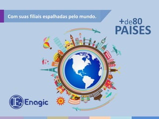 Com suas filiais espalhadas pelo mundo.
+de80
PAISES
 