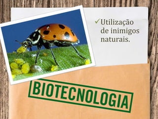 Utilização
de inimigos
naturais.
 