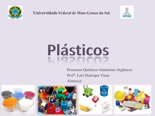 Universidade Federal de Mato Grosso do Sul

Processos Químicos Industriais Orgânicos
Profº: Luiz Henrique Viana
Aluno(a):

 