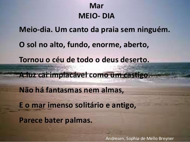 Apresentação poemas sobre o mar