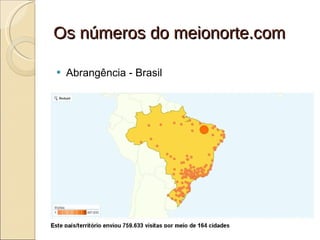 Os números do meionorte.com Abrangência - Brasil 