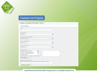 Colocar tela Cadastro de Projetos 