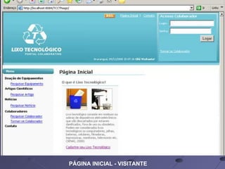 PÁGINA INICIAL - VISITANTE 