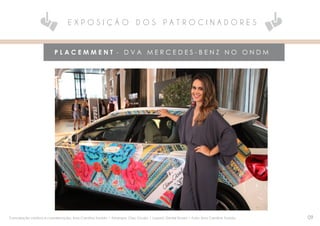 P L A C E M M E N T - D V A M E R C E D E S - B E N Z N O O N D M
E X P O S I Ç Ã O D O S P A T R O C I N A D O R E S
09Concepção criativa e coordenação: Ana Carolina Toniolo l Estampa: Clau Cicala l Layout: Daniel Ernani l Foto: Ana Carolina Toniolo
 