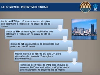 LEI 5.128/2009: INCENTIVOS FISCAIS 