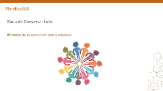 PlanificaSUS
Roda de Conversa: Luto
Formas de se comunicar com o enlutado
 