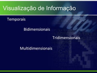 Visualização de Informação Temporais Bidimensionais Tridimensionais Multidimensionais 