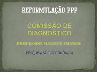 PROFESSOR MAGNUN FRANCO

   PESQUISA SOCIOECONÔMICA
 