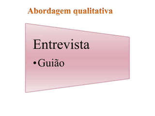 Entrevista
•Guião
 