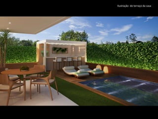 Ilustração do terraço da casa
 