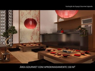 Ilustração do Espaço Gourmet Japonês




ÁREA GOURMET COM APROXIMADAMENTE 150 M²
 