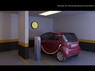 Ilustração do Ponto de Recarga para carros elétricos
 