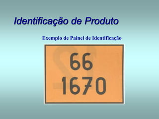 Identificação de Produto
Exemplo de Painel de Identificação
 