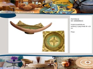 FRUTEIRA Q1 Ref. 100000000221 Fruteira quadrada em cerâmica, a peça mede 34  x 16 cm. Preço: 