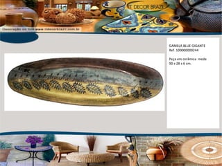GAMELA BLUE GIGANTE Ref. 100000000244 Peça em cerâmica  mede  90 x 28 x 6 cm. 