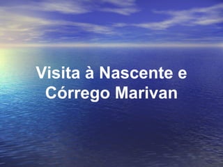 Visita à Nascente e
Córrego Marivan

 