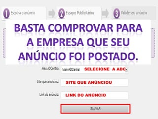 SELECIONE A ADC


SITE QUE ANÚNCIOU


LINK DO ANÚNCIO
 