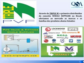 Através da TRIPLE M, o primeiro distribuidor do conceito WHOLE SUPPLIER no Brasil, ofertamos ao mercado as marcas e as famílias dos produtos abaixo listados: