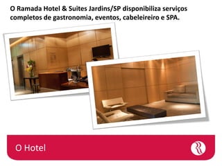 Apartamentos
    Descrição             Tipo          Quantidade         Descritivo

                                                     Área de 12,55m² com
     Superior         SGL / DBL / TPL       8        uma cama de solteiro
                                                     extra.


                                                     Área de 18 a 26,50m²,
                                                     cama King Size Casal,
       Luxo             SGL / DBL           48       ou duas camas de
                                                     solteiro(Twin) e estação
                                                     de trabalho.


                                                     Área de 56, 50 m², dois
   Suíte premium        SGL / DBL           8        ambientes – quarto e
                                                     sala, cama de casal
                                                     King Size, estação de
                                                     trabalho e mini cozinha
   Suíte premium                                     equipada com forno
                        SGL / DBL           8
Andar VERT / Ramada                                  micro-ondas.


                               Total:      72


  Uh´s - quantidade e descritivo
 