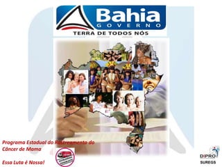 Programa Estadual do Rastreamento do
Câncer de Mama
Essa Luta é Nossa! SUREGS
 