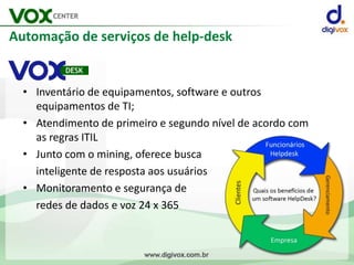 Ferramentas VOX Center