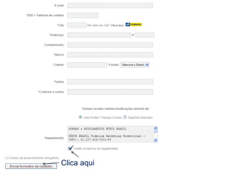 Rede Marketing BrasilCriando Oportunidade de Sucesso para TodosVamos ao Plano de Marketing.Para tornar-se um Participante Associado, você precisa preencher o formulário de cadastro.Clica aqui