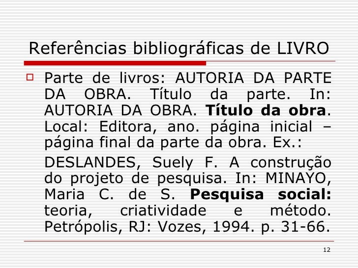 Apresentação referências bibliográficas Apresentação referências bibliográficas