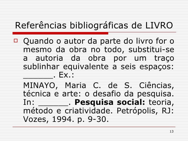 Apresentação referências bibliográficas
